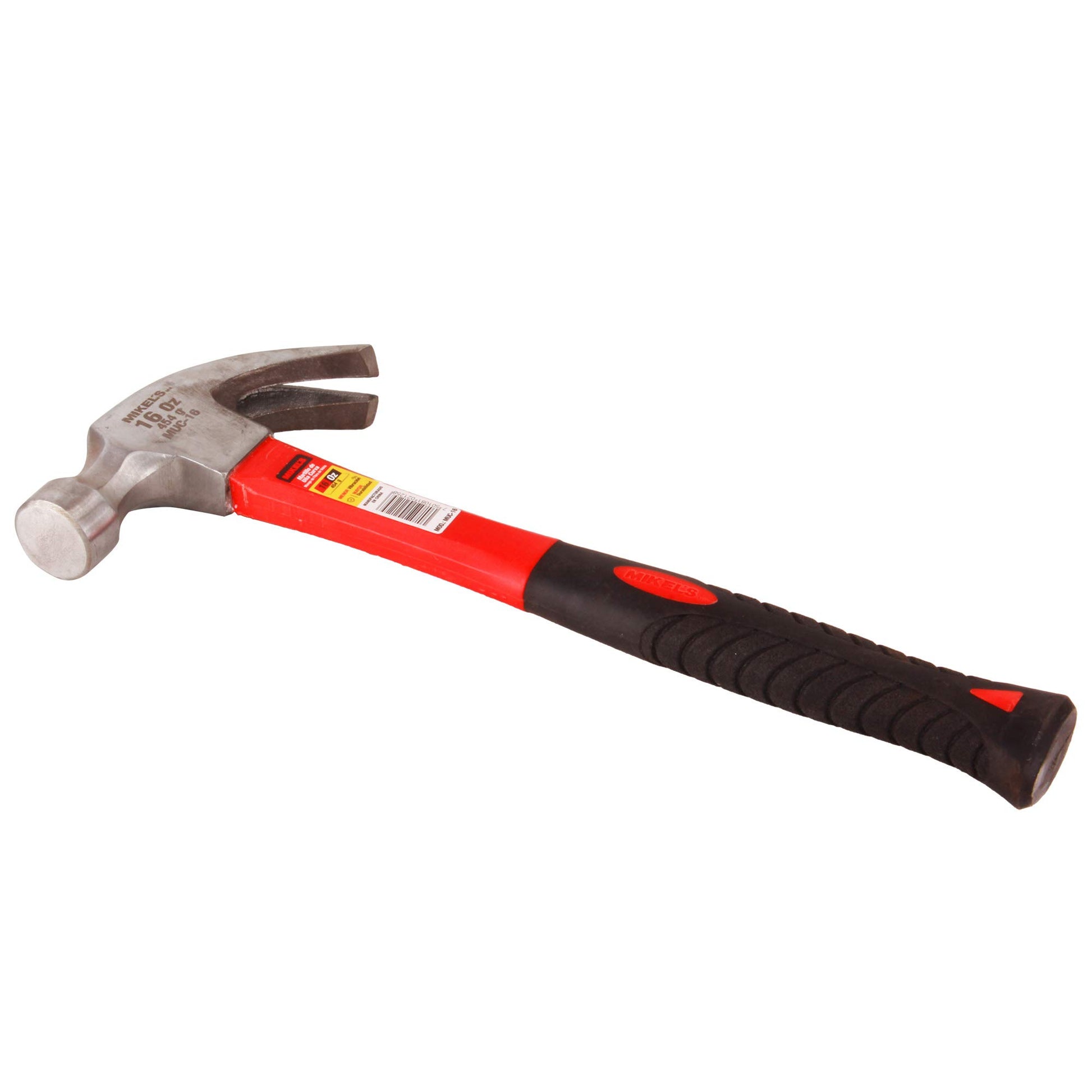 Martillo de Uña Curva Mikel's Negro Mango de Fibra de Vidrio 16 oz