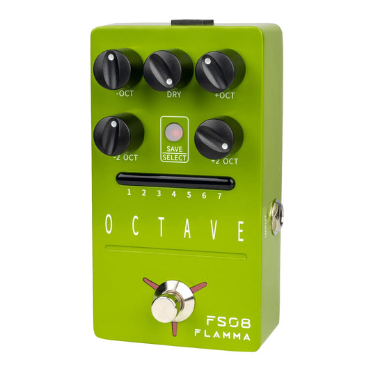 Pedal de Octava Flamma FS08 polifónico con 7 ranuras preestablecidas para Guitarra Eléctrica