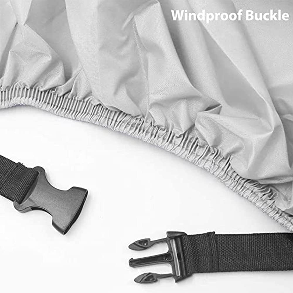 Jiula Funda para Moto Set Cubierta de la Motocicleta - Funda para Moto Set Impermeable, con Accesorios de Cambio de Marchas para Zapatos, 230 x 125 x 95 CM (XL,Plata+Cambio de Marchas para Zapatos)
