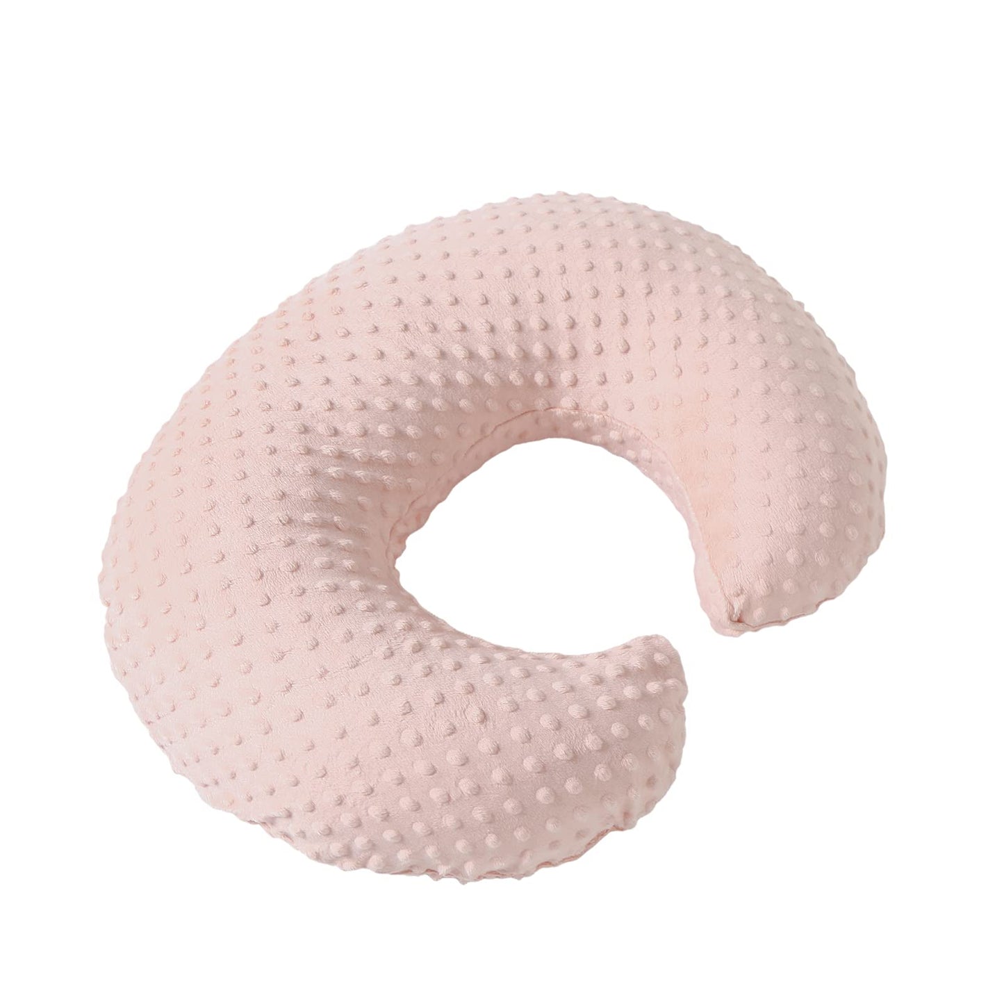 Almohada de lactancia y posicionador para lactancia materna y alimentación con biberón, apoyo al bebé, tiempo de barriga, soporte para sentarse al bebé, apoyo para el tiempo de espera (rosa claro)