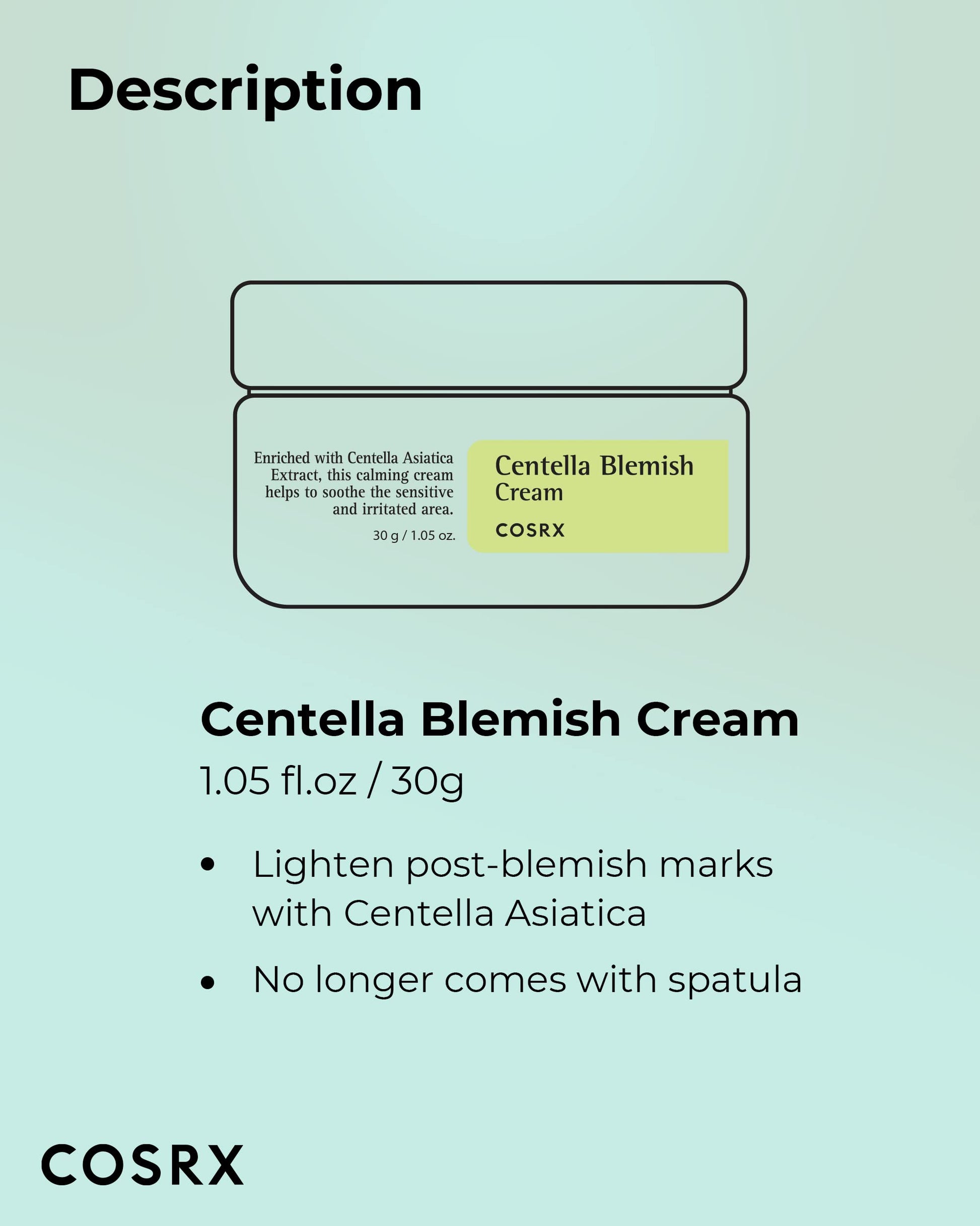Cosrx Centella Blemish Cream 30 ml