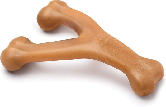 Benebone Real Flavor Wishbone Chew Toy, Made in USA, Large, Real Chicken Flavor