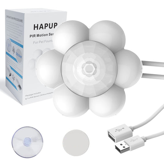 HAPUP Sensor de fuente de gato, sensor de movimiento, fuente de agua para gato, parada de arranque automático, sensor de fuente de agua para mascotas, sensor externo USB CC 5 V 1 A, detector de ahorro de energía, accesorio universal inteligente