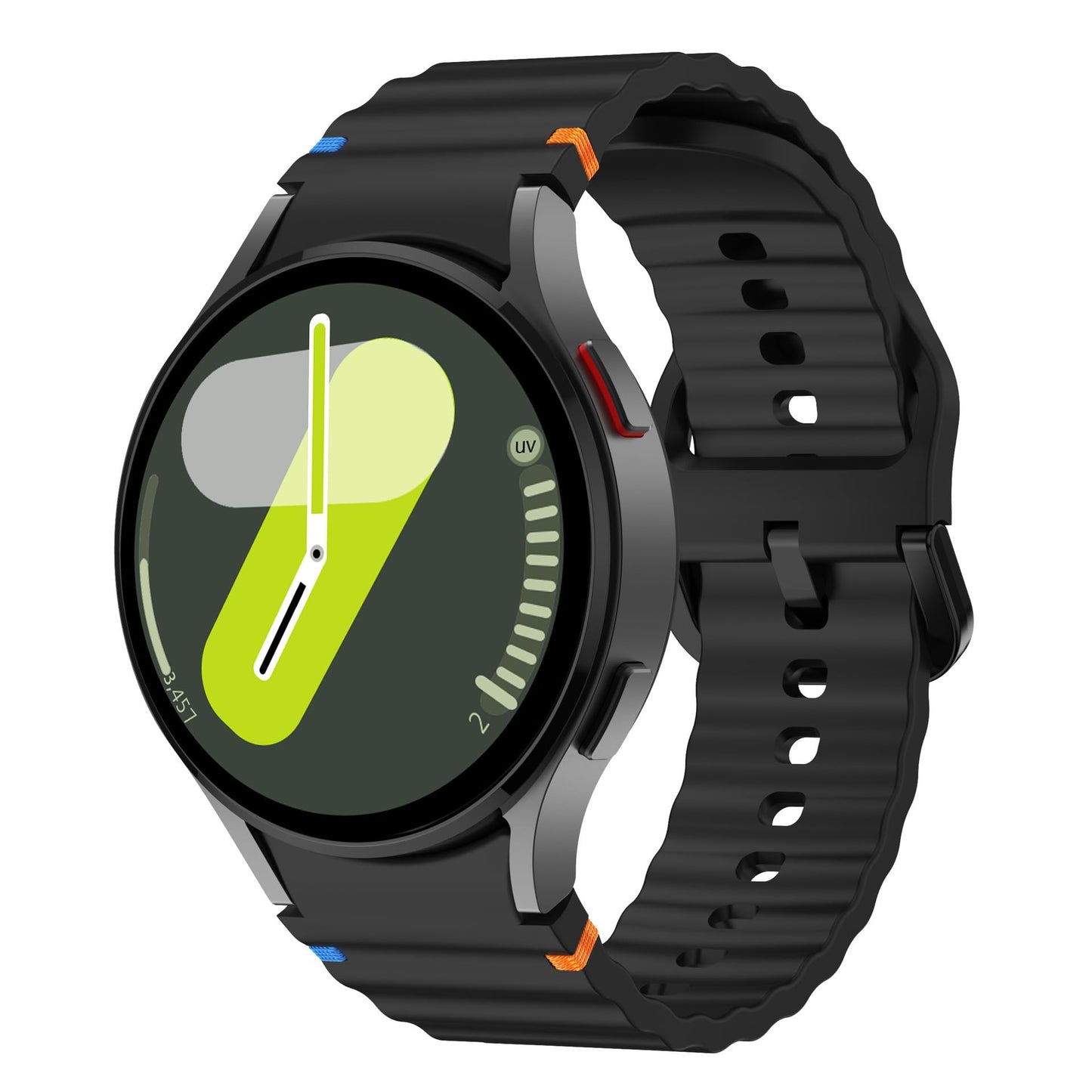 Correa TIMELI Negro Compatible para Samsung Galaxy Watch Extensible