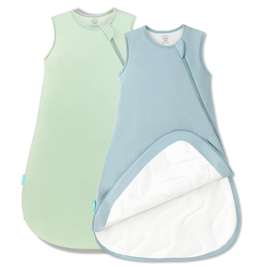 PurComfy - Saco de dormir de viscosa de bambú supersuave, 1.0 TOG para bebé, pizarrón y salvia, 6-15 Months