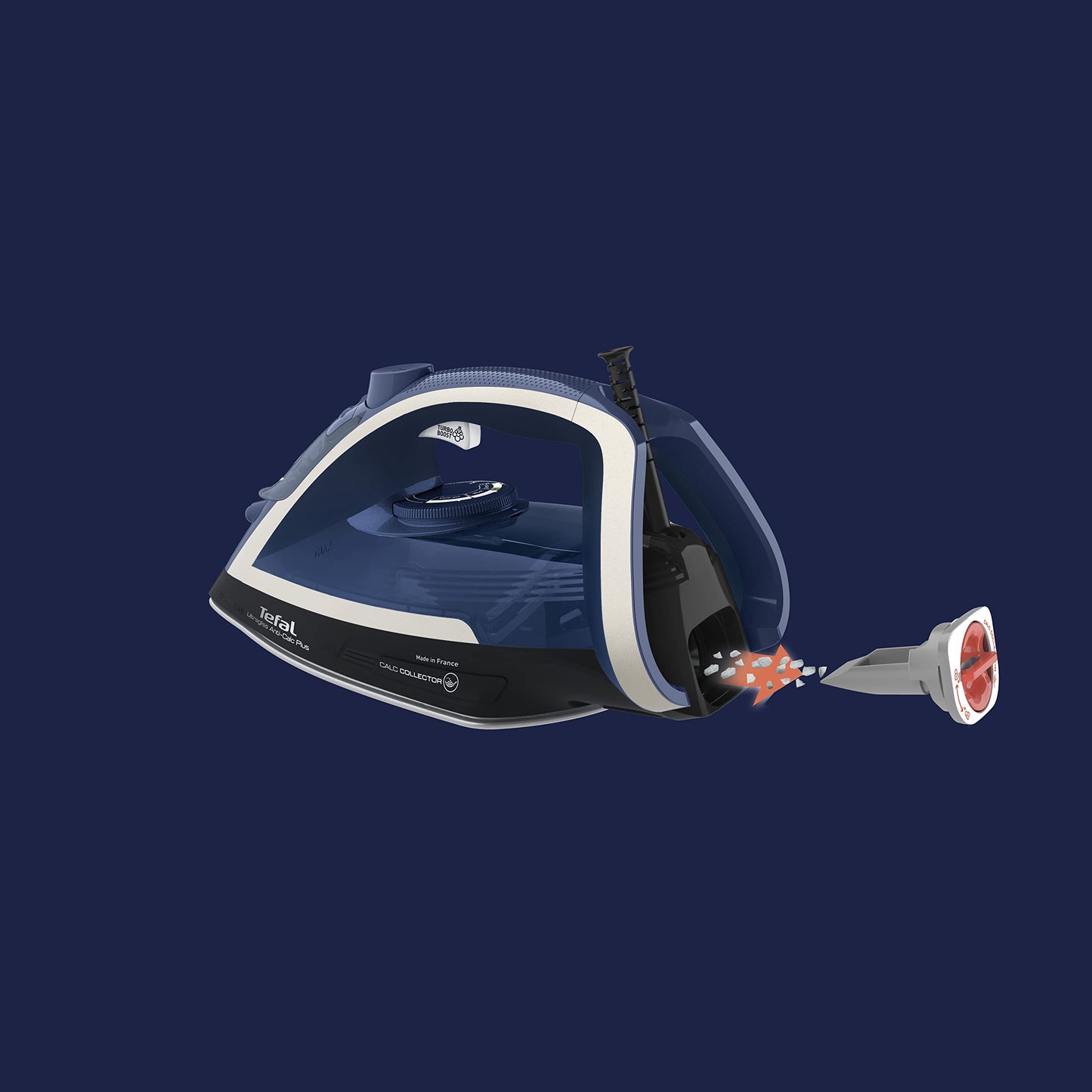 Plancha de Vapor Tefal Azul Blanco con Colector de Cal Extraíble