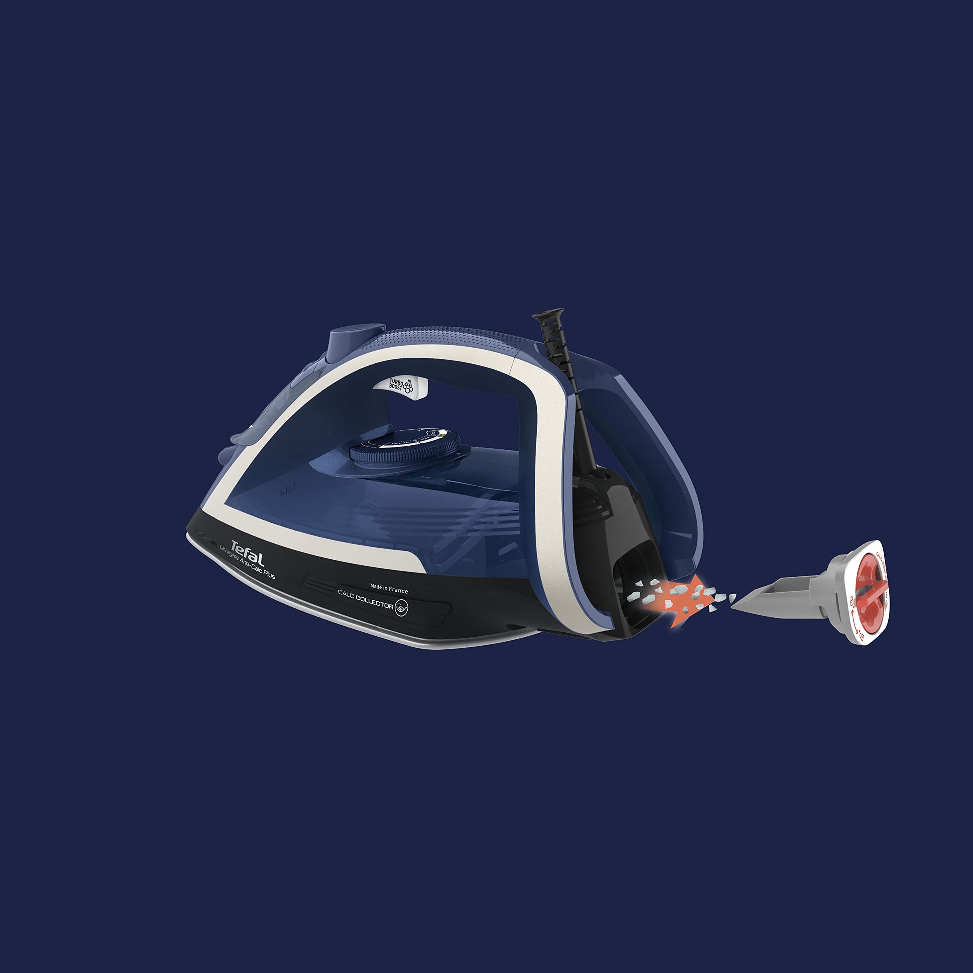Plancha de Vapor Tefal Azul Blanco con Colector de Cal Extraíble
