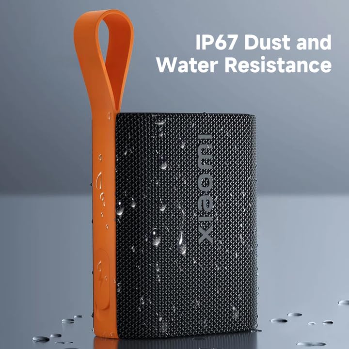 Xiaomi Mini altavoz Bluetooth Bluetooth 5.4, altavoz inalámbrico de dientes azules IP67 impermeable con 10 horas de tiempo de reproducción, compatible con conexión TWS, negro