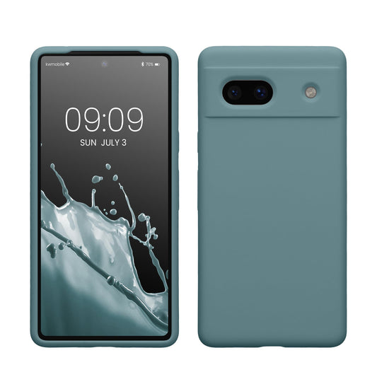 kwmobile Carcasa Compatible con Google Pixel 7a Funda - Case TPU y Silicona antigolpes - Apto Carga inalámbrica - Piedra Antigua