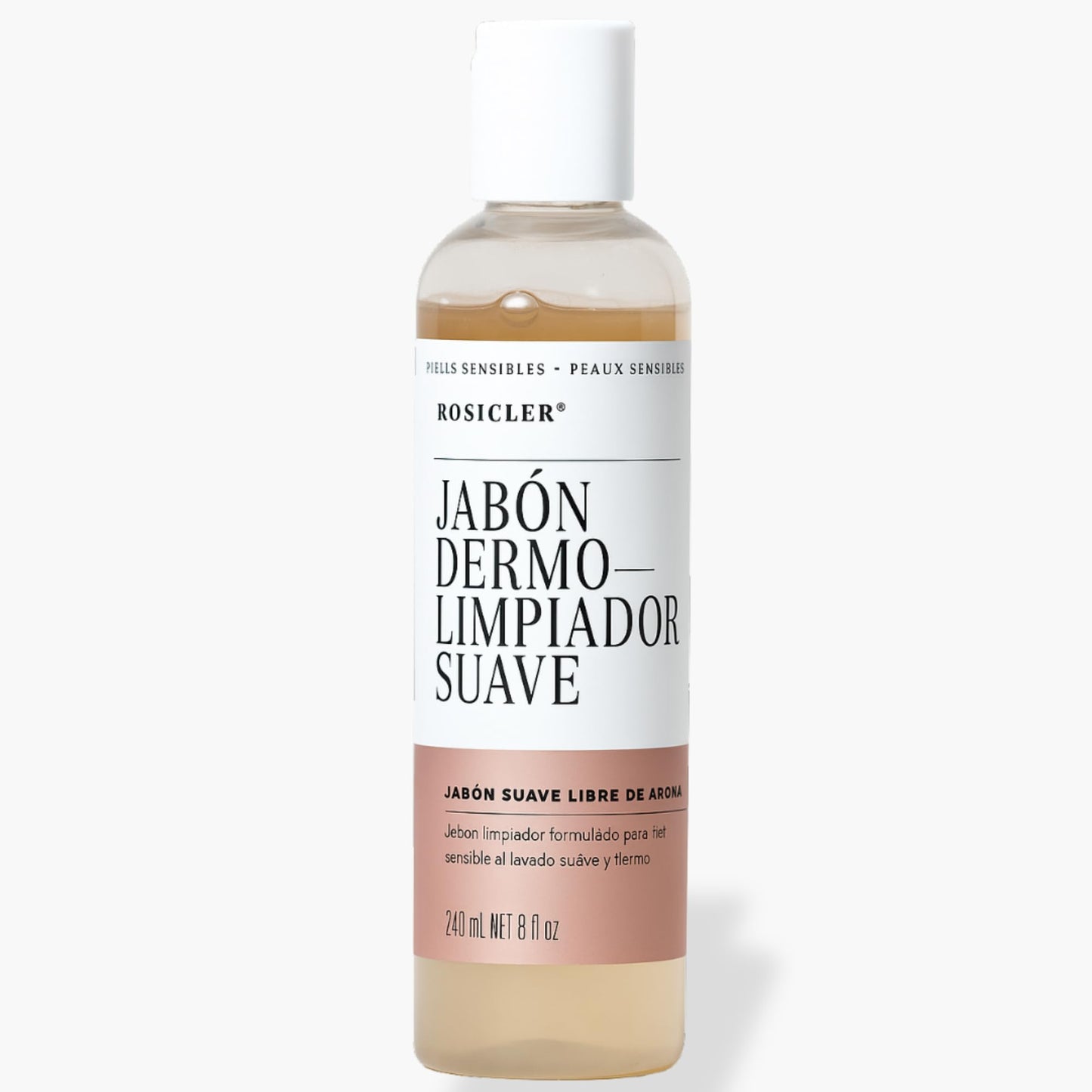 ROSICLER | Jabón Dermolimpiador Suave 120ml | Piel Sensible | Extracto De Avena Y Miel | Ideal Para Limpiar | Hidratar | Eliminar Impurezas | Sin Resecar La Piel