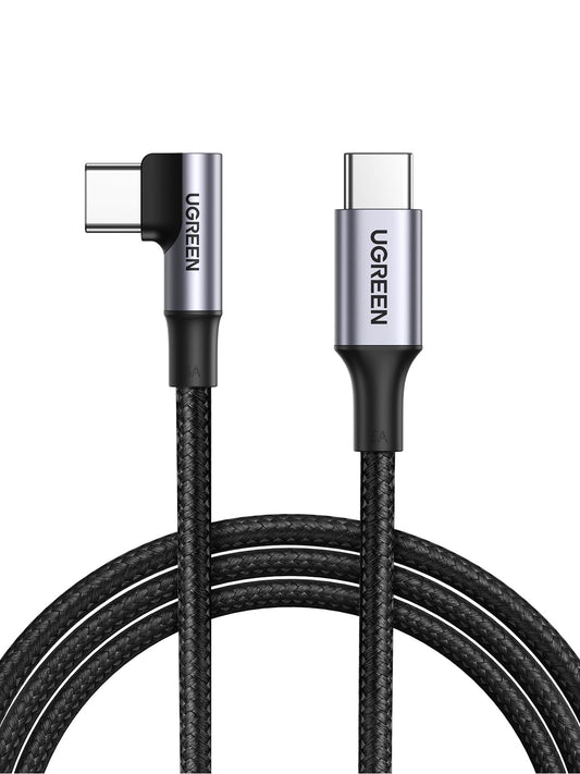 Cable USB C 100W UGREEN Negro 90 Grados Carga Rápida 2M