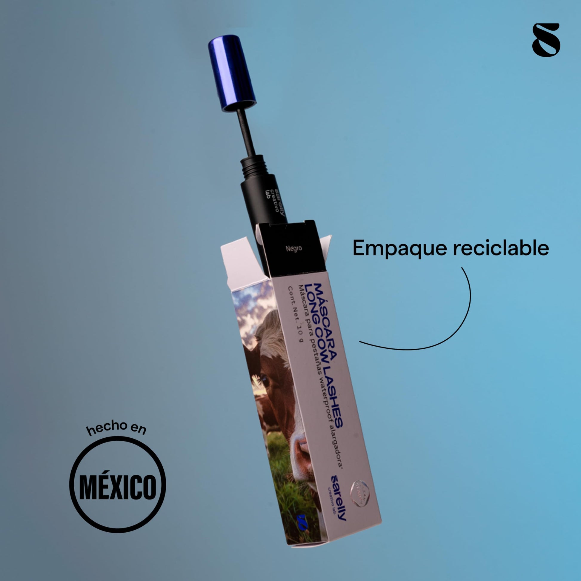 SARELLY CREATIVO LAB | Mascara de Pestañas Long Cow Lashes | Aceite de Argán - Aceite de Ricino - Aceite de Oliva - Aceite de Coco y más | Completa tu Cosmetiquera para Maquillaje - Kit Skincare