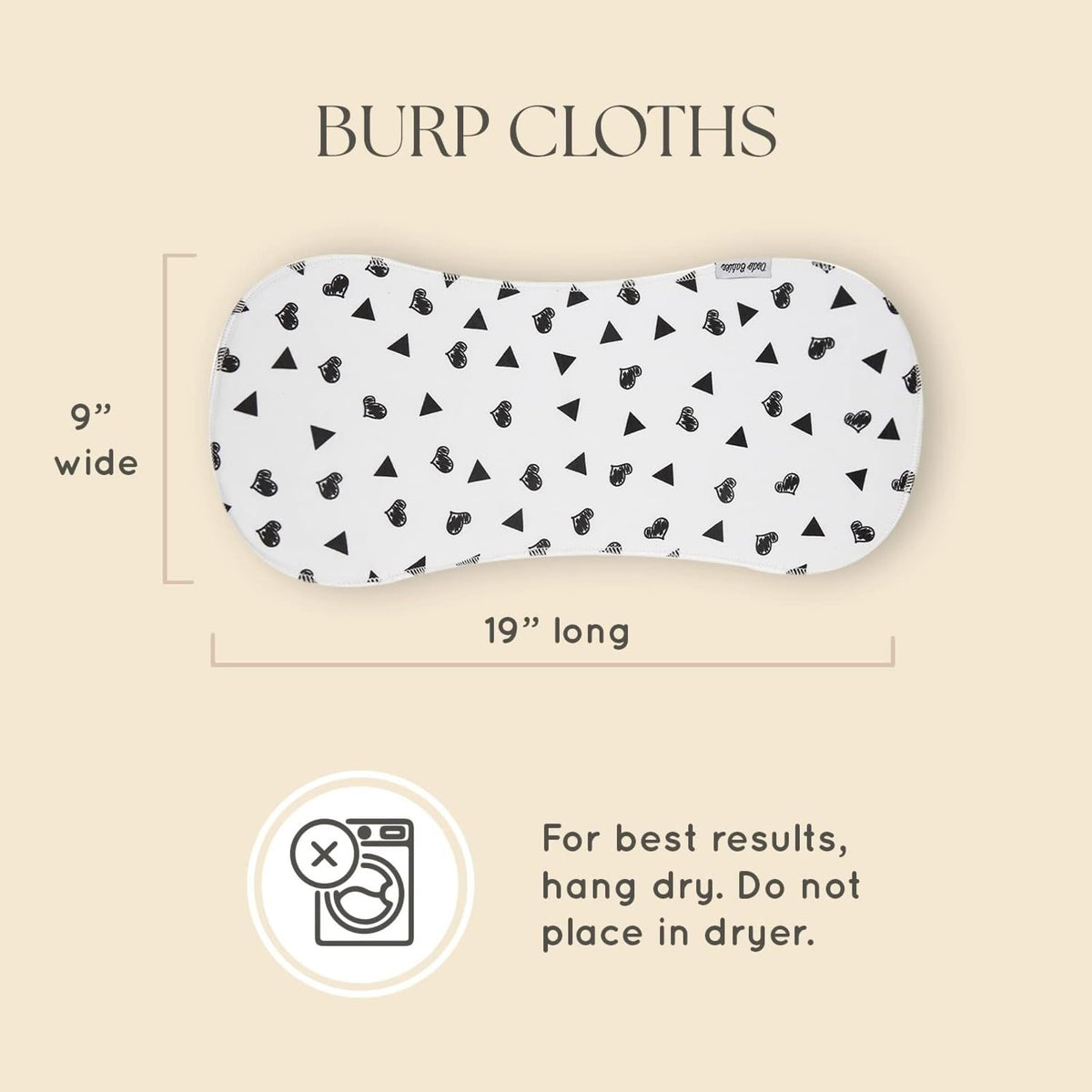 Baby Burp Cloths Pack of 5 by Dodo Babies + 2 Pacifier Clips + Pacifier Case Premium Quality For Girls Soft and Absorbent Excellent Baby Shower/Registry Gift