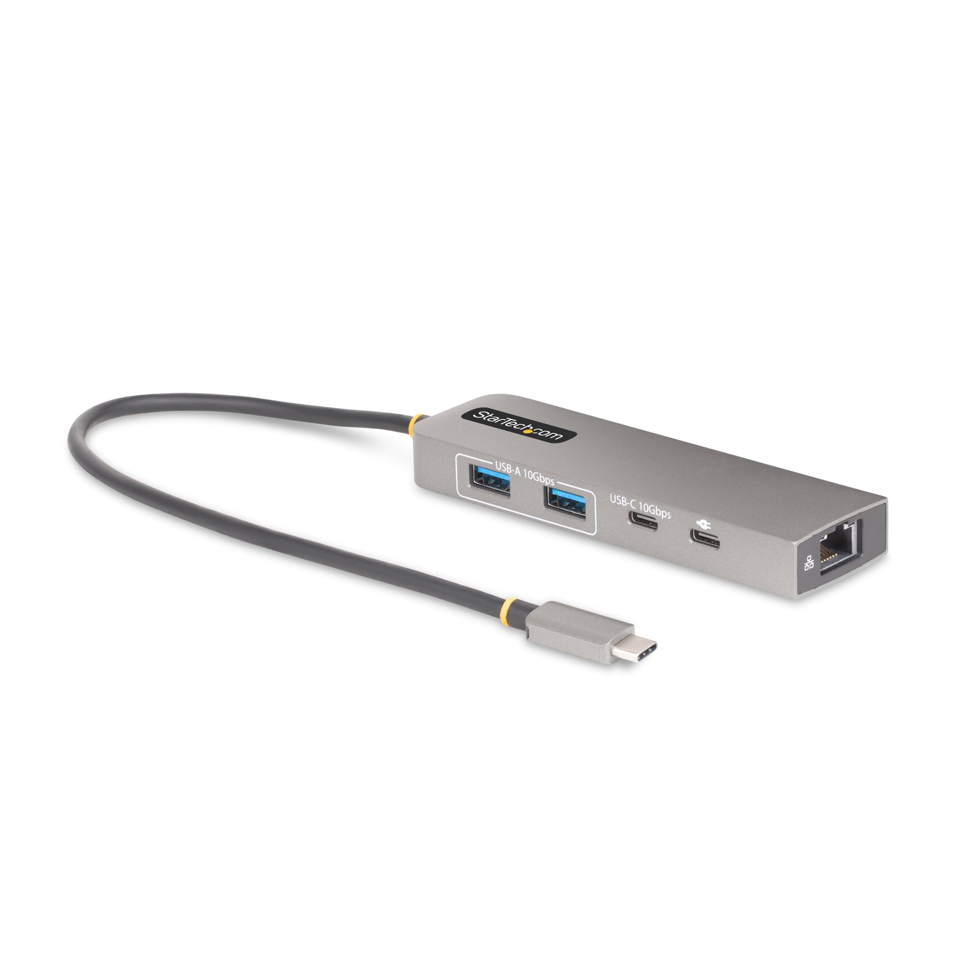 Concentrador USB-C StarTech.com Negro con Ethernet 2,5 Gbps y Puerto PD 100W