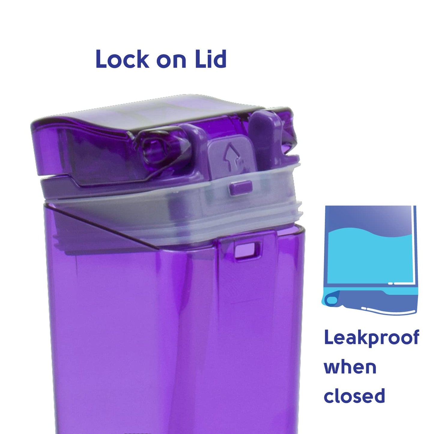 Precidio Design - Recipiente reutilizable ecológico para bebidas en la caja, 12 onzas (morado) 1012PR