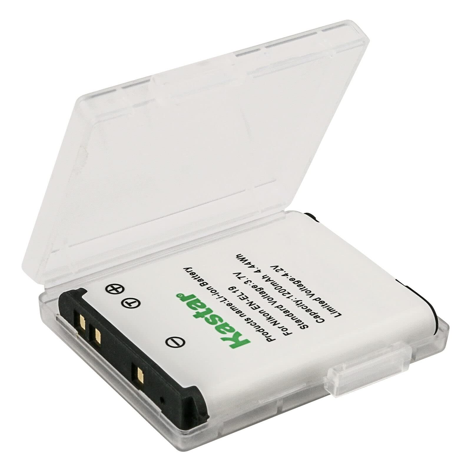 Kastar - Paquete de 2 baterías EN-EL19 y cargador de pared de CA de repuesto para Nikon Coolpix W100, Coolpix W150, Coolpix S100, Coolpix S2500, Coolpix S2550, Coolpix S2600, Coolpix S2700, Coolpix