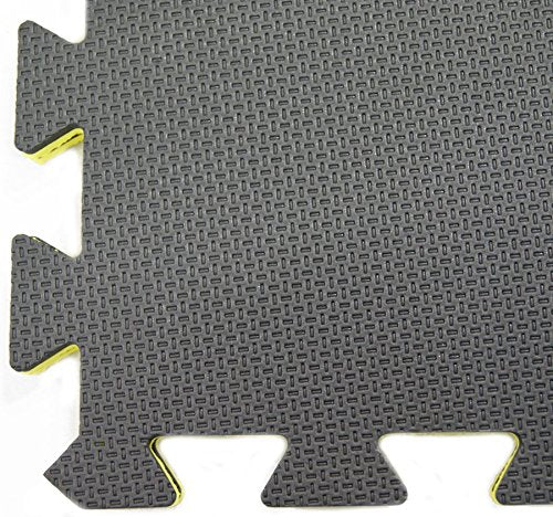 Living Green Piso Foamy Reversible -Dos EN UNO -por un Lado Piso Gimnasio Negro Alcochado para Hacer Ejercicio -Paquete con 8 Piezas de 50 x 50 m