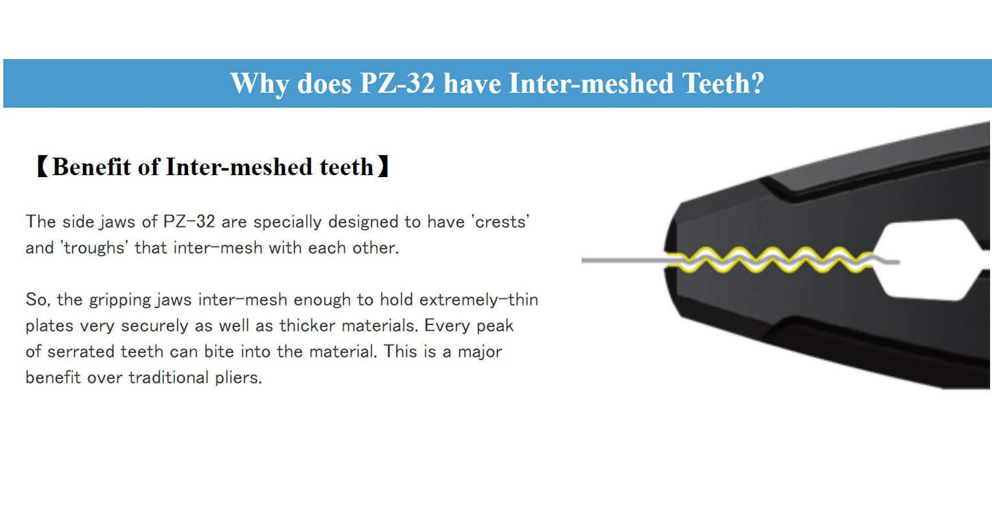 ENGINEER PZ-32 - Alicates de extracción de tornillo (quitar tornillos dañados rápidamente/fácilmente), dientes de mandíbula entrelazados multifuncionales, revestimiento de óxido negro, empuñaduras verdes salvia