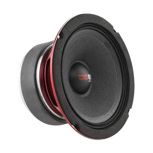 DS18 PRO-X5.4M - Altavoz de 5.25 pulgadas, rango medio, bala de aluminio rojo, 300 W máximo, 150 W RMS, 4 ohmios - Altavoces de puerta de audio de calidad premium para sistema de sonido estéreo de