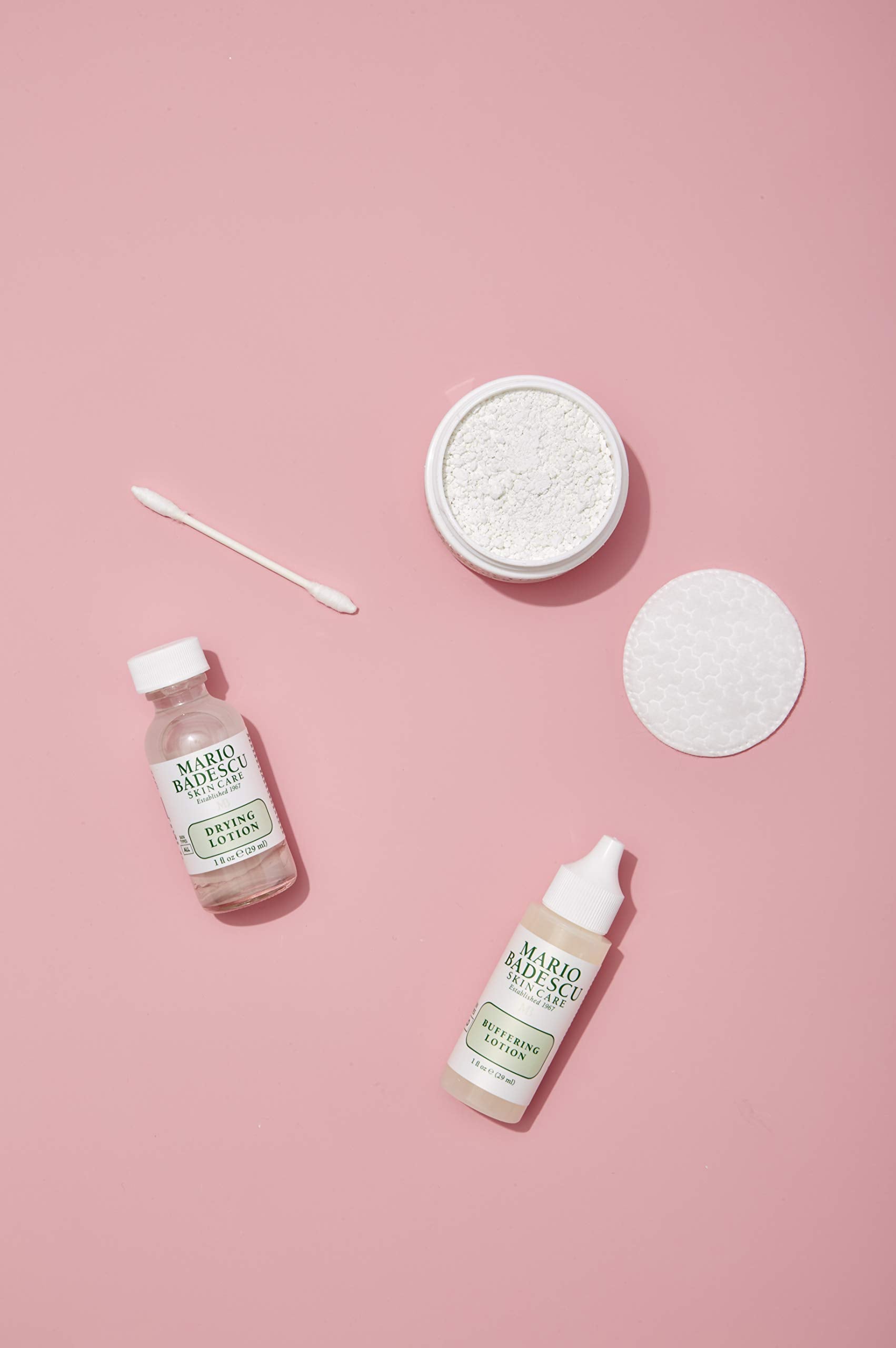 Mario Badescu Kit facial para control del acné con limpiador facial, tónico, mascarilla, loción secante y crema | Set para el cuidado de la piel ideal para cutis mixto, problemático o graso.