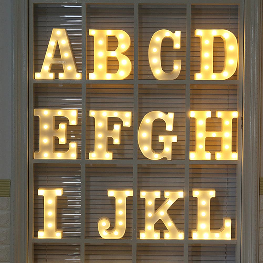 Letras Iluminadas con Luces LED VITI D para Decoración de Pared y Bodas