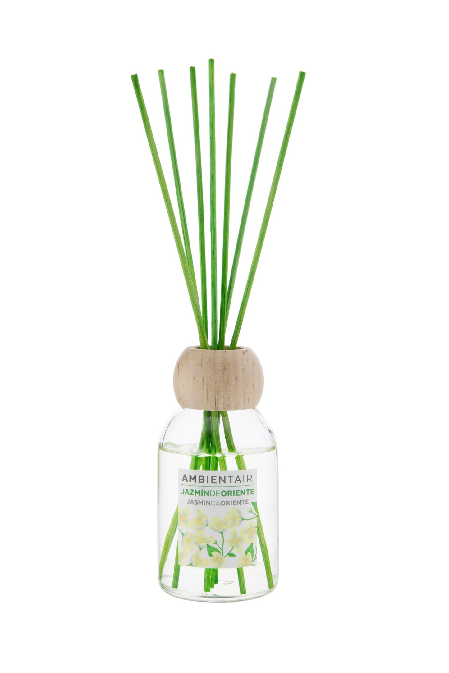 Ambientair Difusor de Varillas 100 ml – Aroma Jazmín Blanco – Mikado Clásico – Aromatizante de Ambiente Floral y Elegante