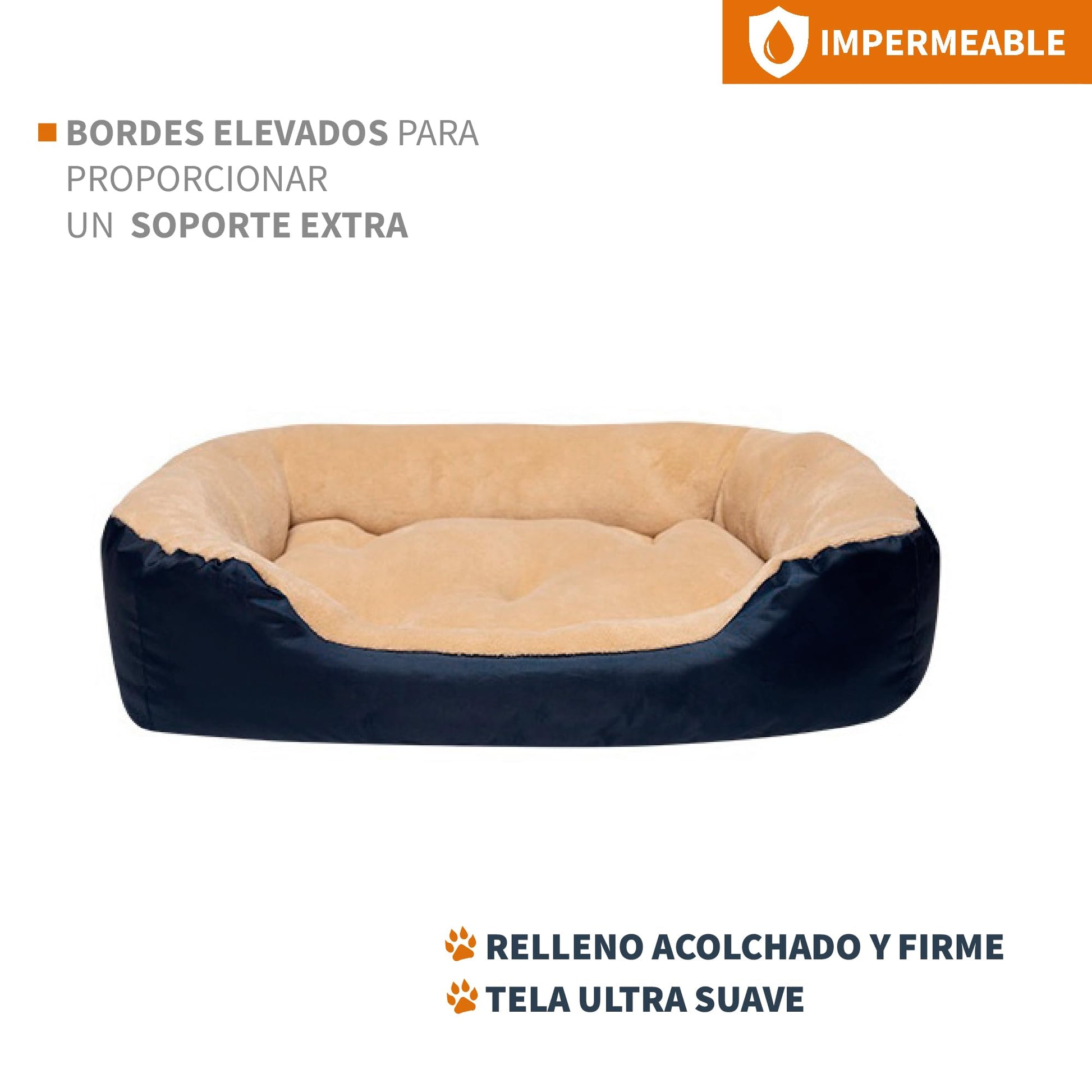 Camita Redonda Resistente PET TO BED Base Estable Micofibra Lavable para Mascotas