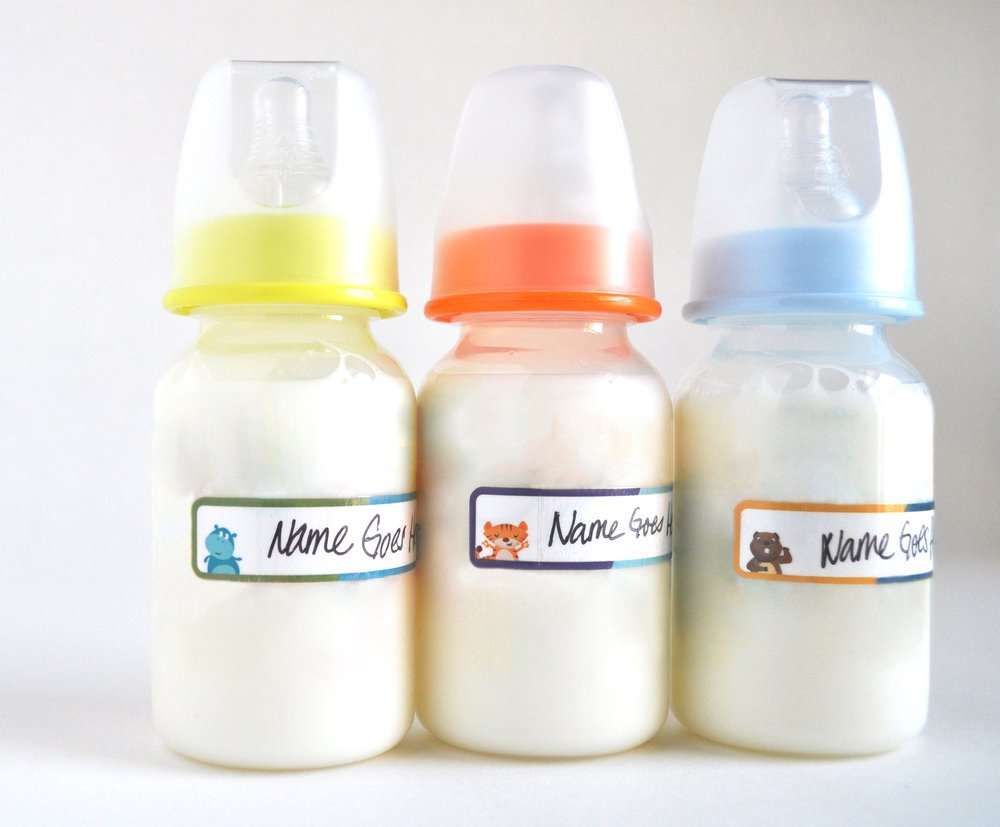 Lil' Labels Daycare Value Pack Write on Name Labels, Waterproof, Baby Bottle Labels (Animal Friends) & Clothing Labels, Plus 2 Bonus Gifts