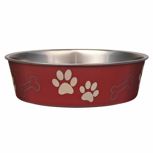 Loving Pets Bella Bowl Dog Bowl, Large, 1.5 Litre, Merlot