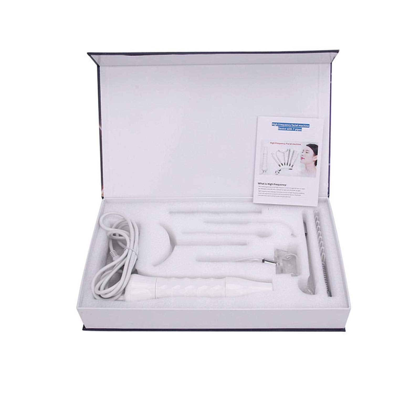 Elitzia- Dispositivo de tonificación de la piel para el cuidado facial de alta frecuencia con 7 tubos de electrodos y 2 opciones de colores ETSC640N (