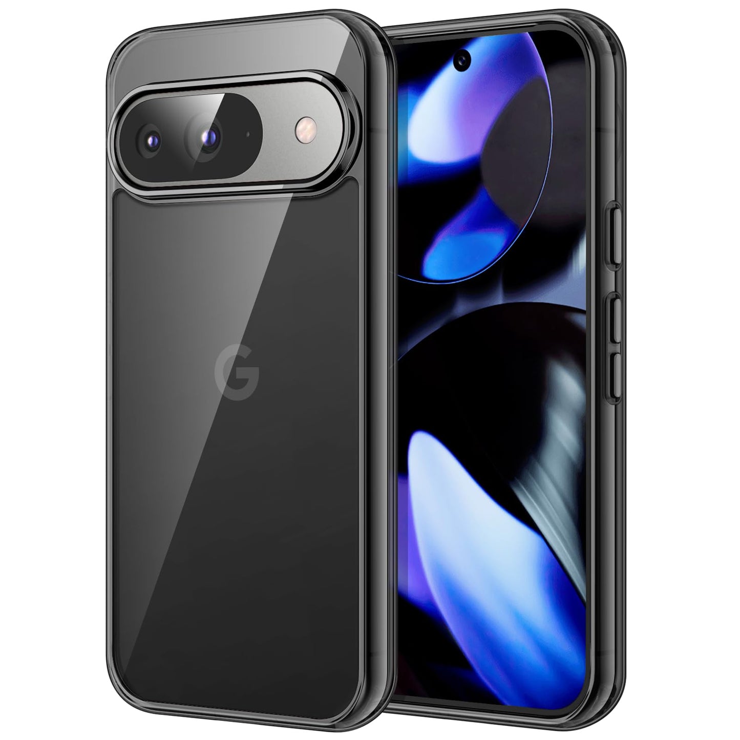 JETech Funda para Google Pixel 9/9 Pro 2024, Anti-Amarillo Antigolpes Protectora Carcasa, Antiarañazos PC Duro Respaldo (Negro)