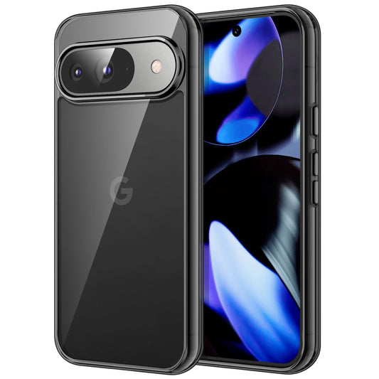 JETech Funda para Google Pixel 9/9 Pro 2024, Anti-Amarillo Antigolpes Protectora Carcasa, Antiarañazos PC Duro Respaldo (Negro)