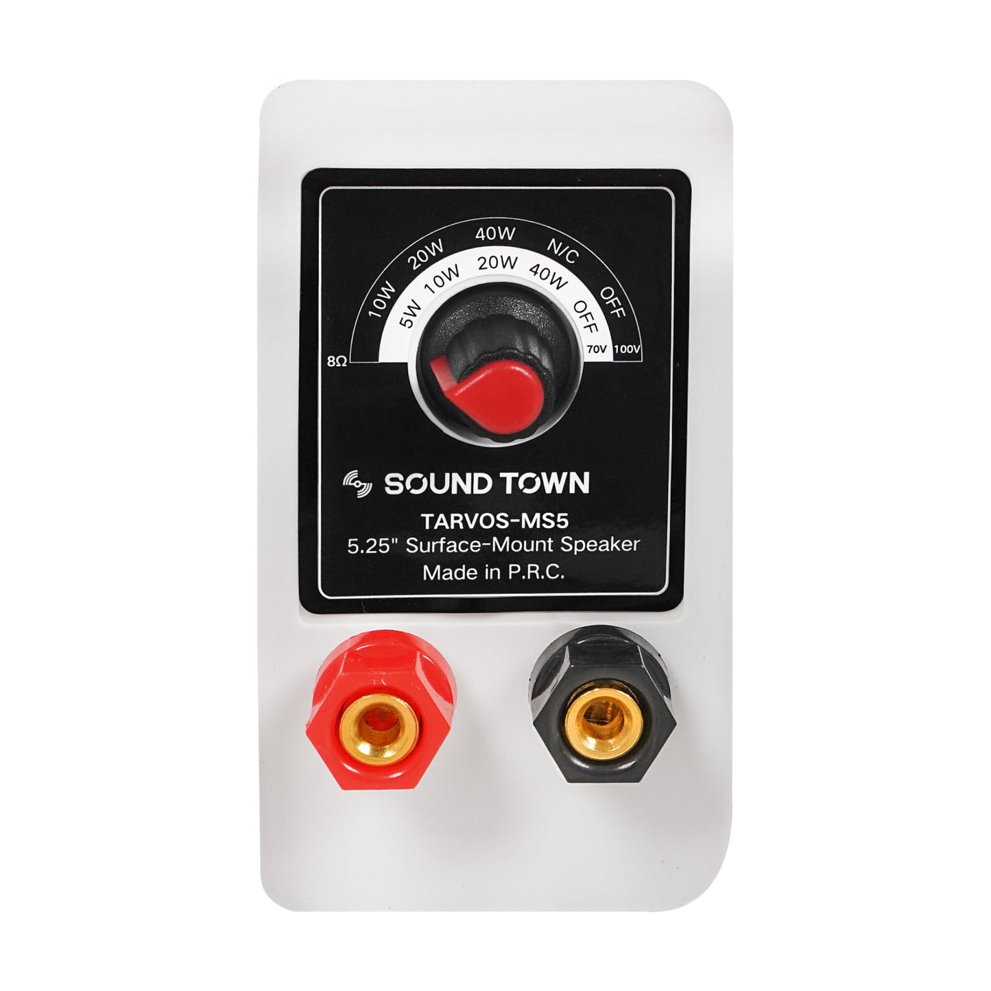 Sound Town - Par de altavoces pasivos de montaje en superficie resistentes a la intemperie de 70 V/100 V, 5.25 pulgadas, con carcasa con clasificación IP55, para instalaciones domésticas y