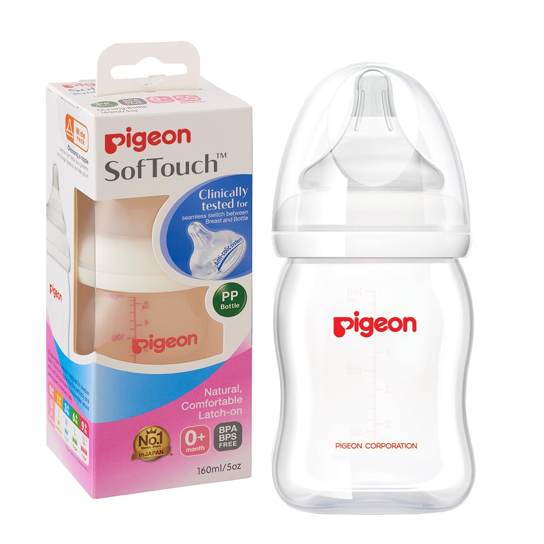 Biberones PIGEON Mate Anticólicos Peristáltico Silicona SofTouch 160 ml Bebé
