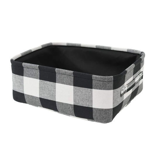 INough - Cestas de Navidad vacías para regalos de Navidad, cesta de regalo baja, bolsas plegables de regalo de Navidad, cubos de almacenamiento de juguetes a cuadros para niños, bebé, oficina