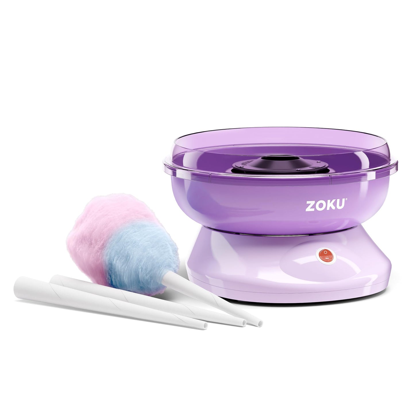 Máquina de Algodón de Azúcar ZOKU Blanca con Conos de Papel