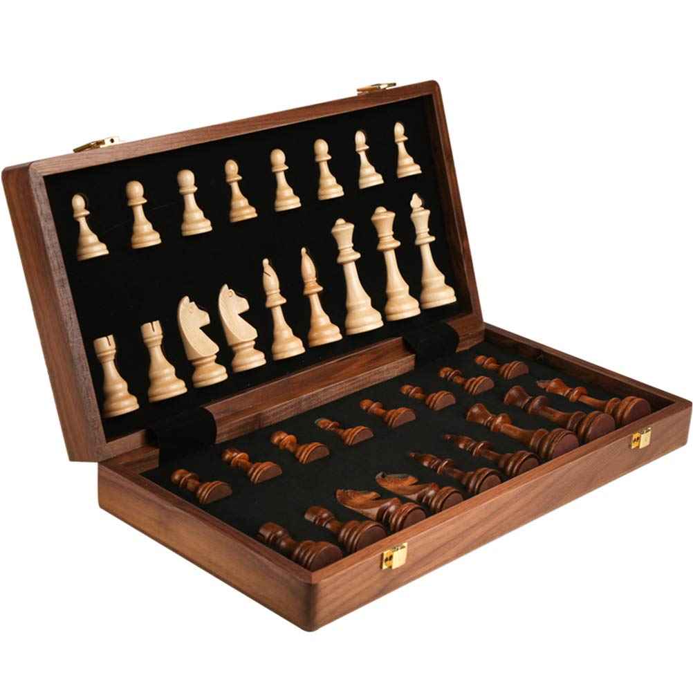 Keenso Juego de Ajedrez de Ajedrez Tablero de Ajedrez Plegable Tablero de Ajedrez de Viaje Juego de Ajedrez Portátil Plegable