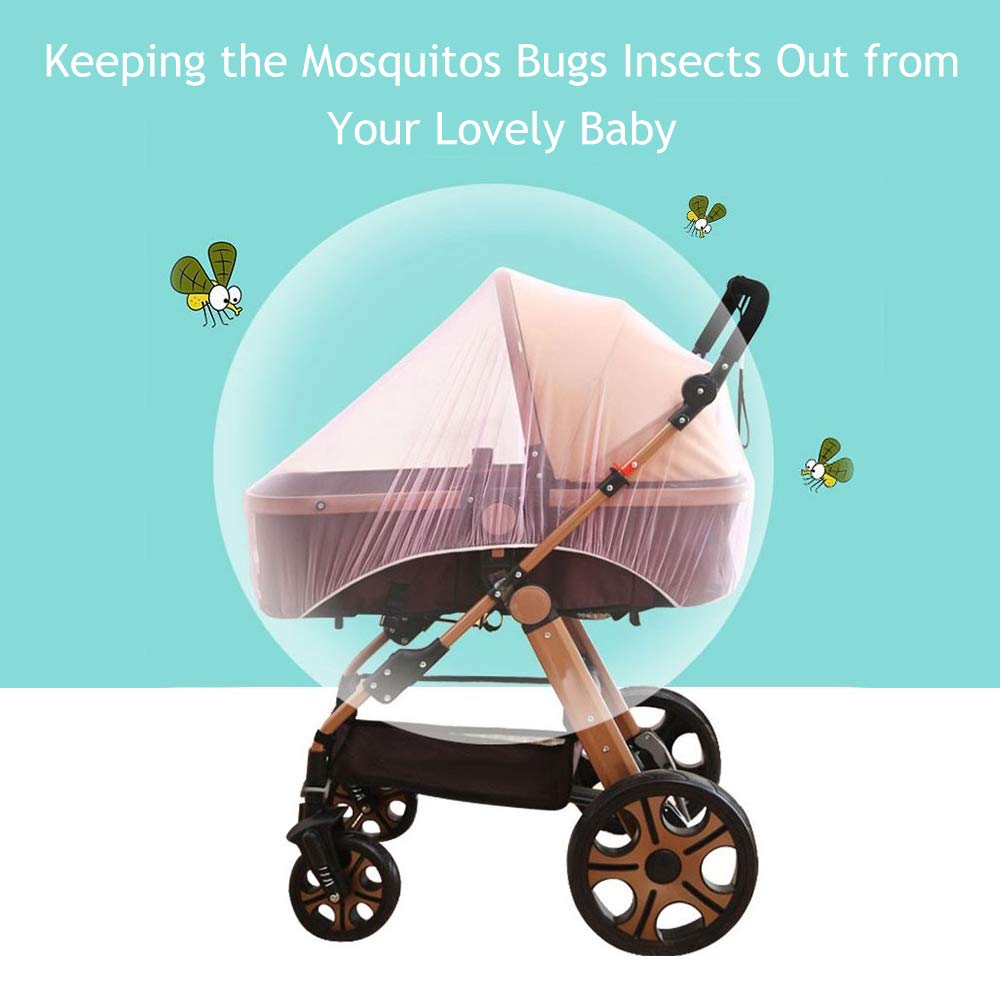 Fdit Mosquitera para Cochecito de Bebé 150cm Red Antiinsectos Universal Cubierta Completa de Insectos y Mosquitos (Azul)