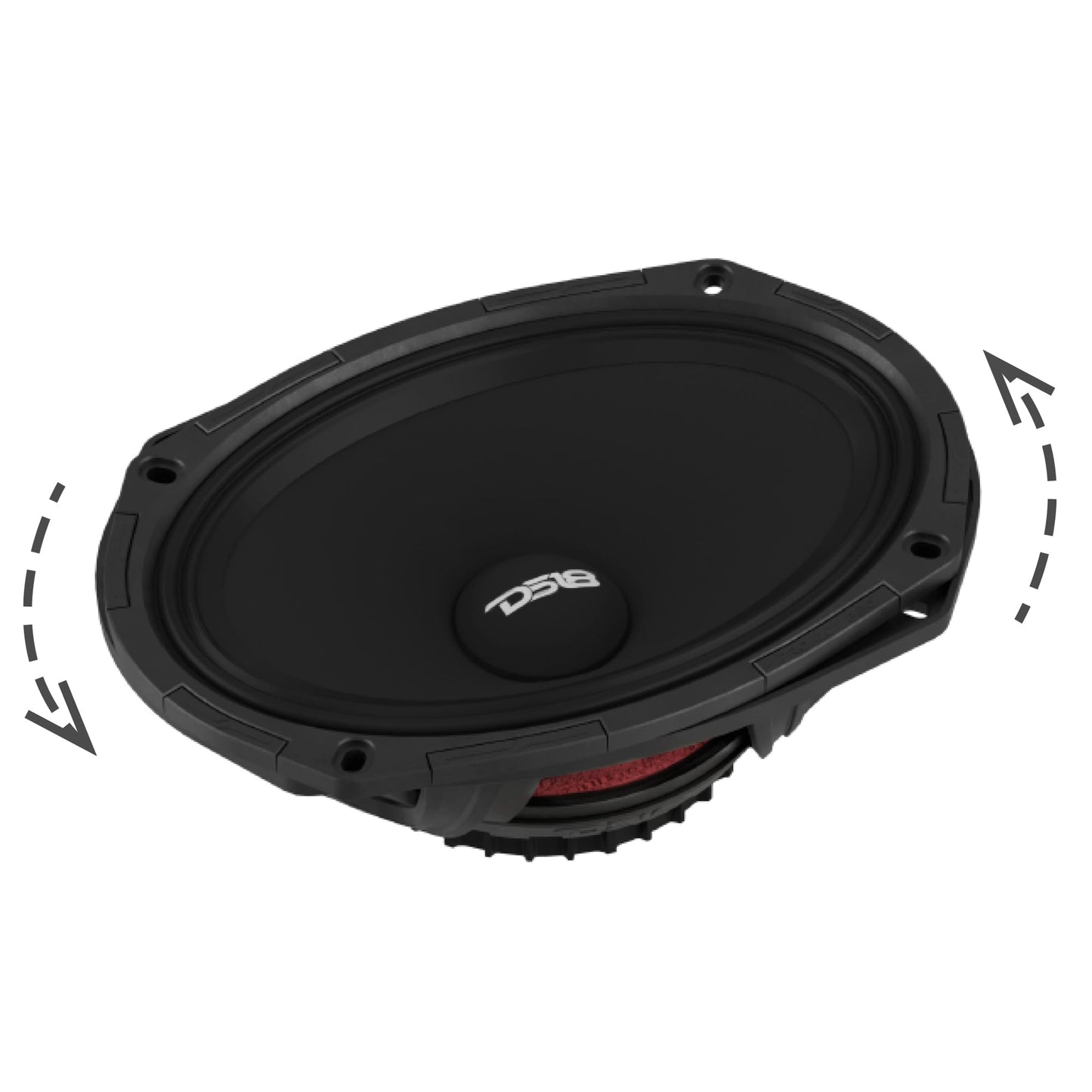 DS18 PROJECT360 Altavoz de alta sensibilidad de 6 x 9 pulgadas con imán de neodimio – 350 W RMS 4 ohmios – Diseño de recono giratorio para una reparación rápida
