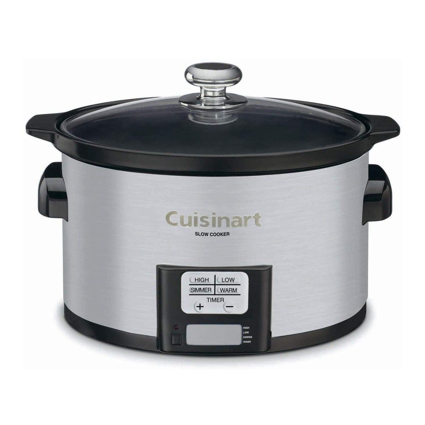 Cuisinart PSC-350 olla lenta programable de 3-1/2 cuartos de galón, plata, 9-1/2 pulgadas de alto x 23 cm de ancho x 32 cm de largo