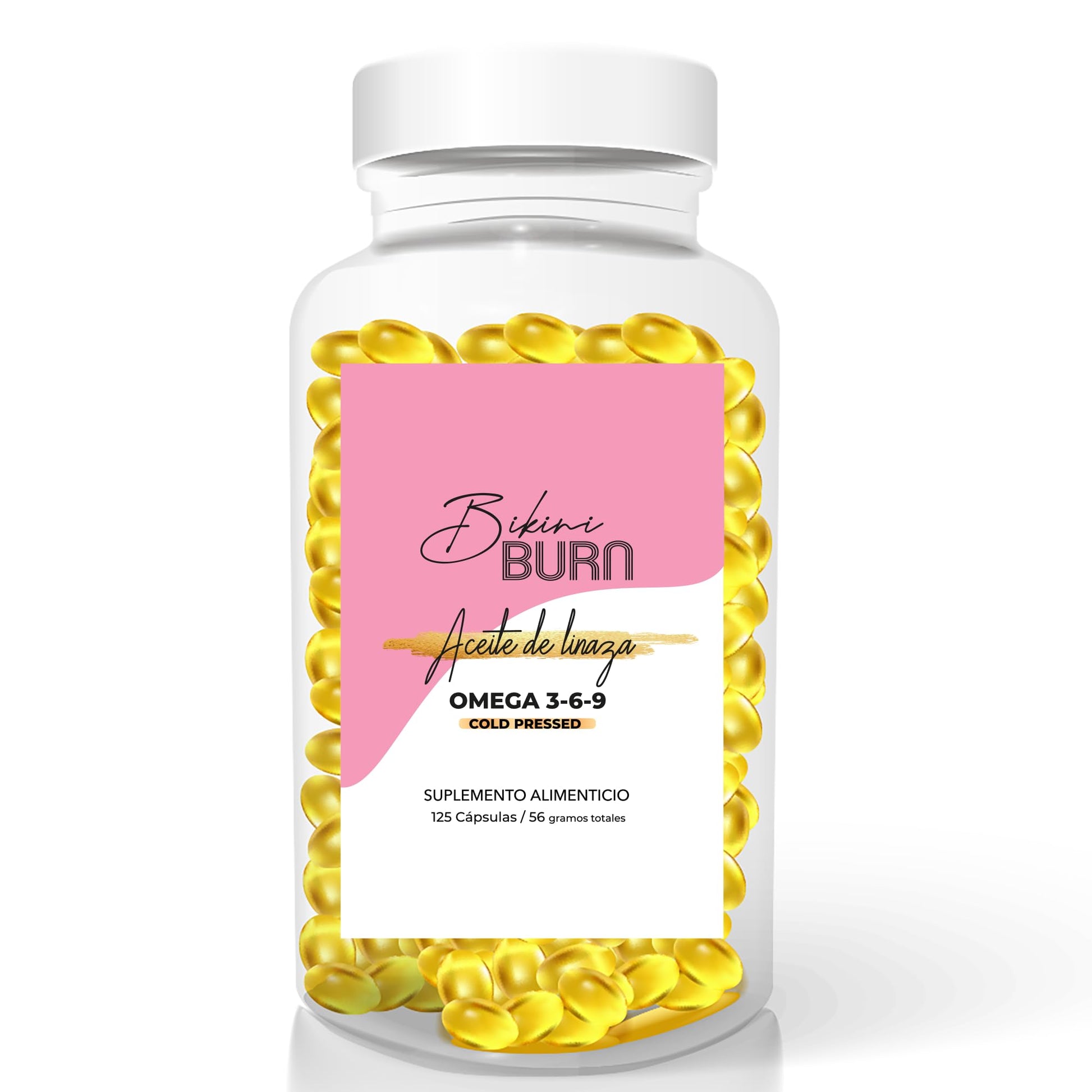 Bikini Burn Aceite de Linaza Cold Pressed | Omega 3 Acido alfa-linolénico (ALA), | Vegano, sin aditivos | Prensado en frío