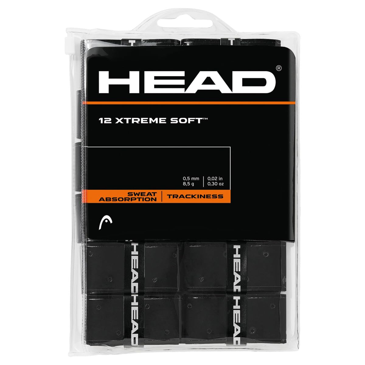 HEAD Xtreme Soft Overgrip Negro, Paquete de 12