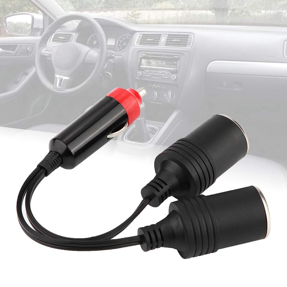 Adaptador de cargador de coche, divisor de encendedor de cigarrillos de coche 7.5A DC 12-24V para SUV para RV para camión para coche