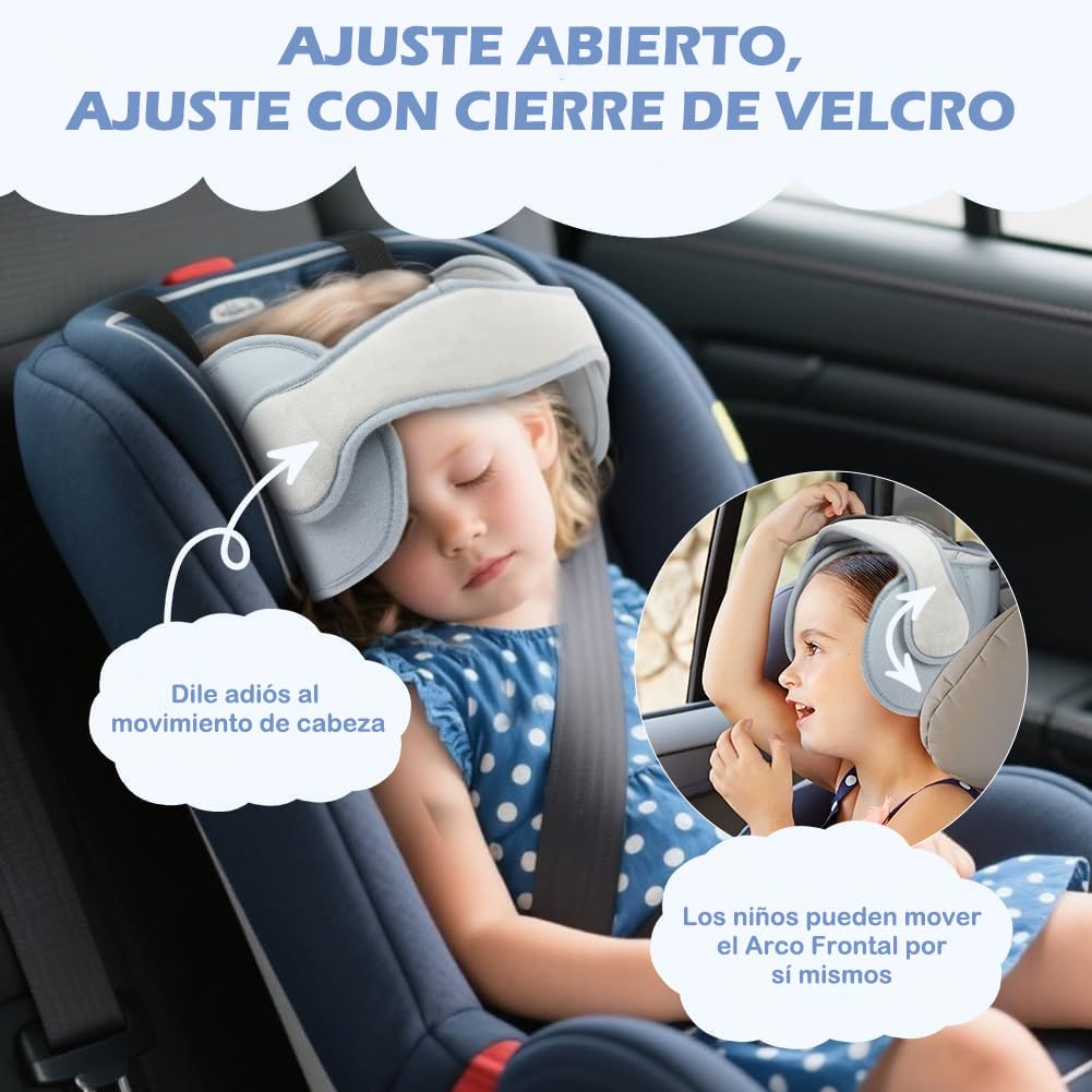 Soporte para la Cabeza del Asiento del Automóvil para Niños (Negro)