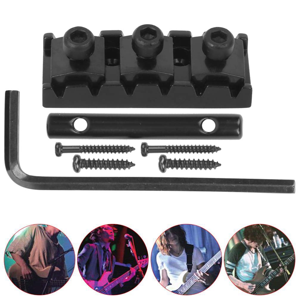 Tuerca de bloqueo de cuerda de guitarra de 6 cuerdas Tuerca de cuerda de guitarra eléctrica de 42 mm con tornillos de montaje y llave(GE99) accesorios de juego