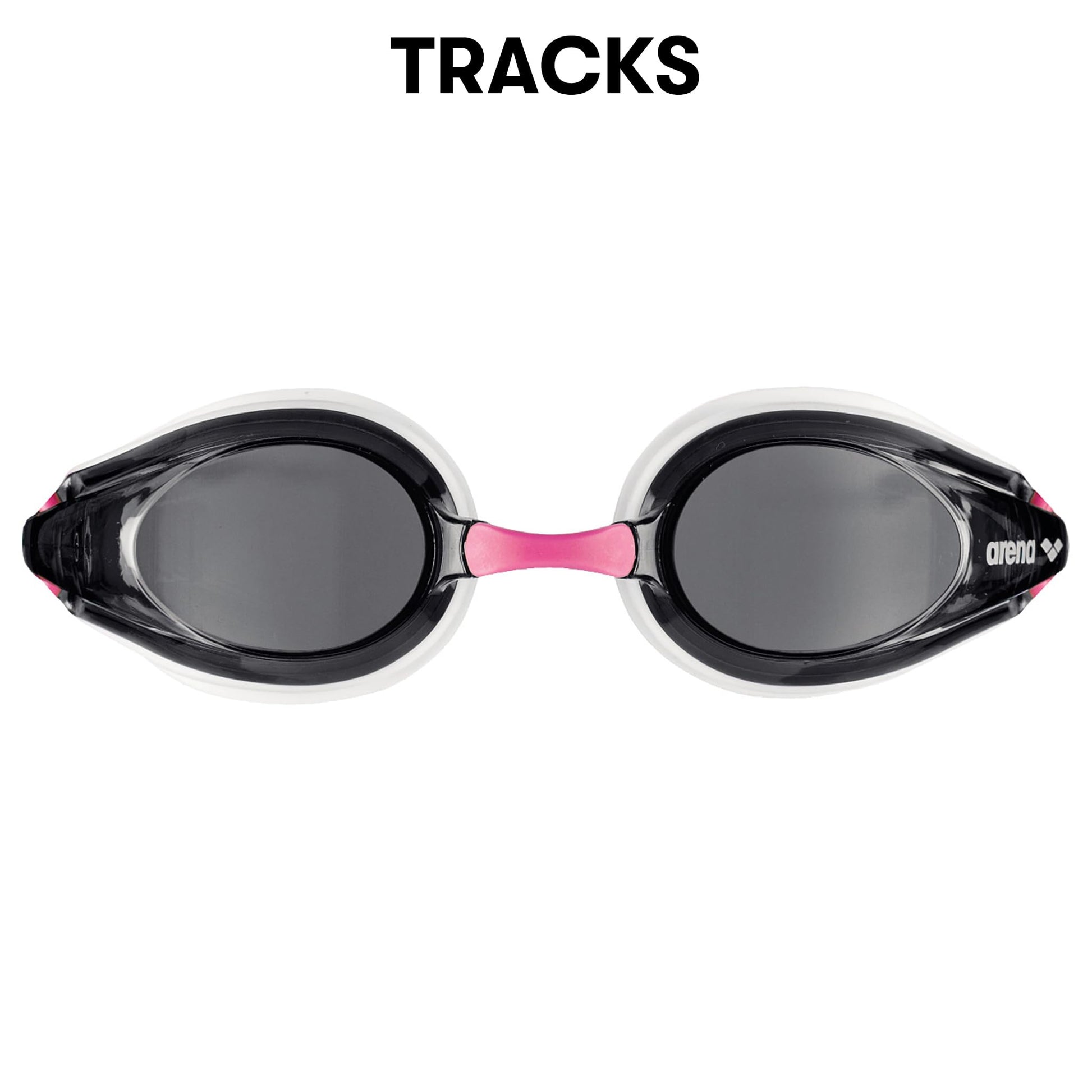Arena Goggles Natación Tracks única, Rosa/ Negro