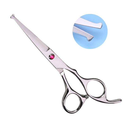 Juego de tijeras de corte de pelo para niños, profesional, 6.5 pulgadas, con cabeza redonda, kit de tijeras de corte de pelo con tijeras de corte, tijeras de adelgazamiento, juego de tijeras de