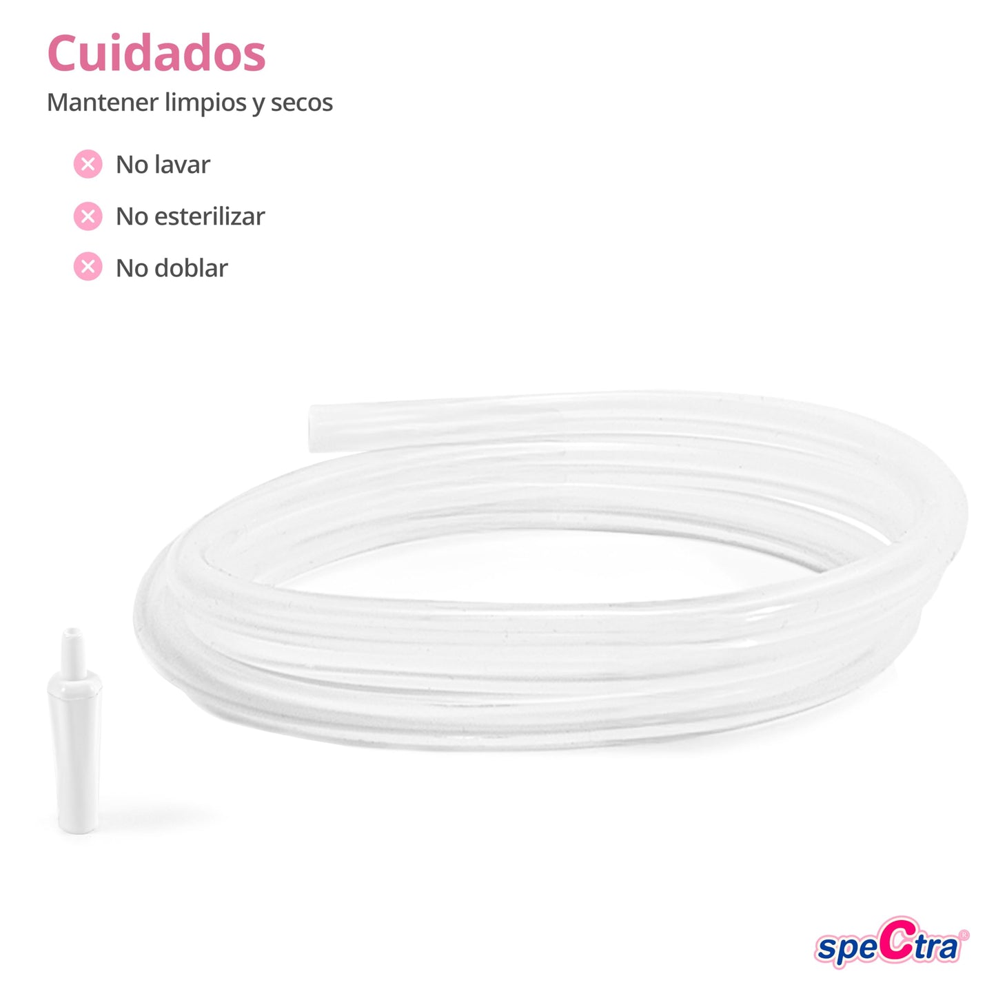 Spectra Repuesto para Extractor Dual S – 2 Mangueras con 2 Adaptadores | Compatibles con Extractor de Leche Spectra Dual S | No Lavables ni Esterilizables | Accesorio Original