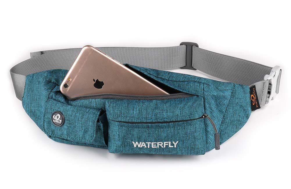 Riñonera WATERFLY Peacock Blue Elegante para Deportes y Viajes para Mujer y Hombre