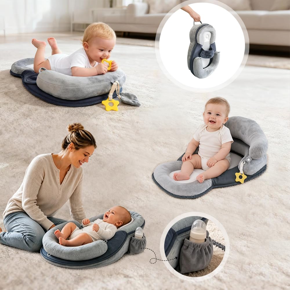 Almohada de alimentación para bebé, almohada antidesbordamiento, estera para la lactancia materna